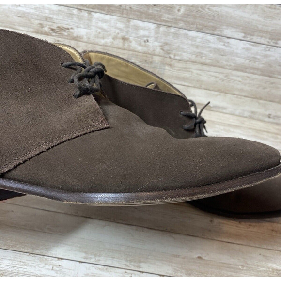Jack Erwin Shoes Mens 12 Brown Suede Ankle Boots Laced Preppy main image 7